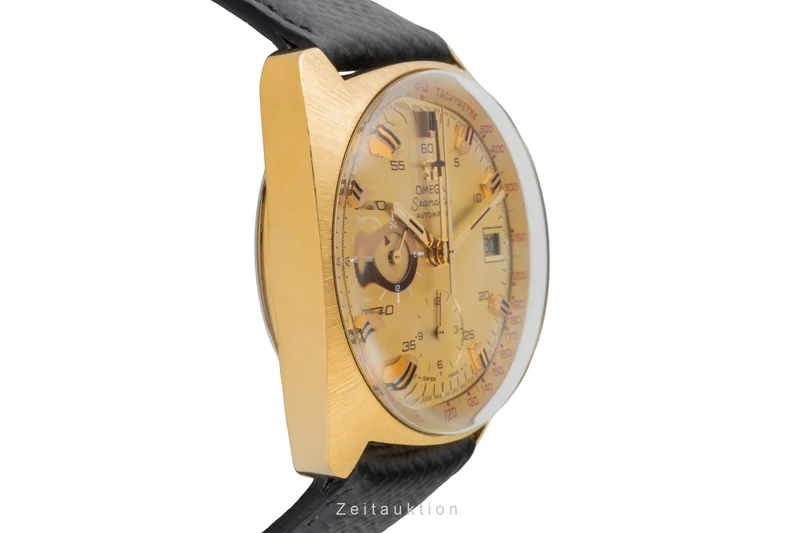 Omega Seamaster chronograph gilt-brass automatic men's watch 176.007 Vintage [2600148]