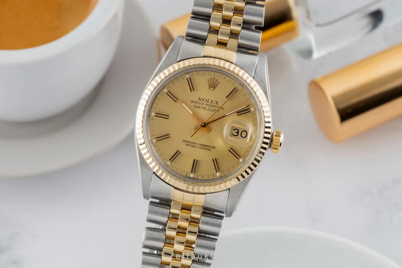 Rolex Datejust steel / gold automatic men's watch 16013 Vintage [2601116]