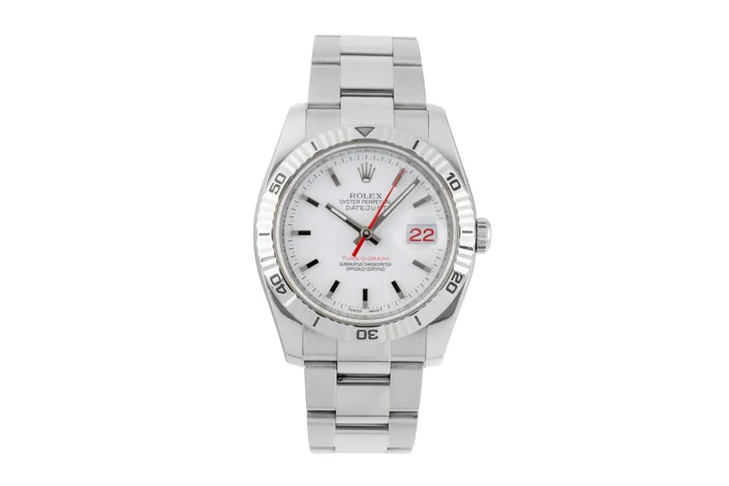 Rolex Datejust Turn-O-Graph steel / white gold automatic men's watch 116264 [2601218]