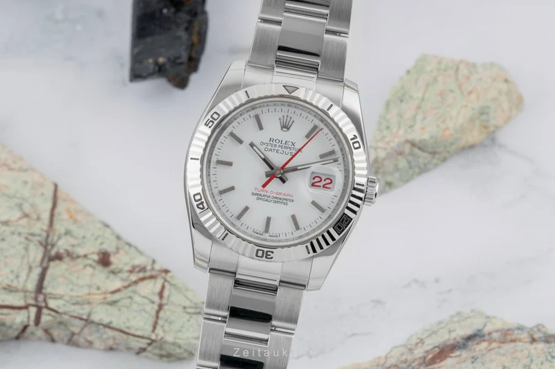 Rolex Datejust Turn-O-Graph steel / white gold automatic men's watch 116264 [2601218]