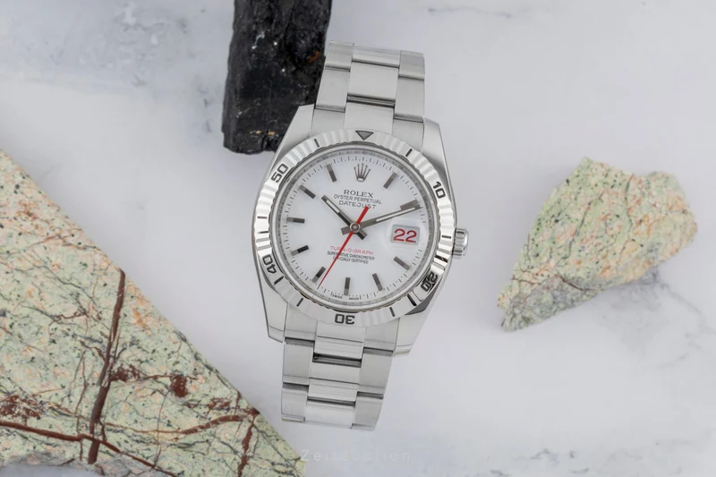Rolex Datejust Turn-O-Graph steel / white gold automatic men's watch 116264 [2601218]