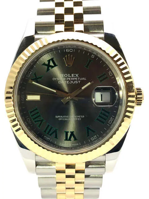 Rolex Datejust 41 Edelstahl Gelbgold 126333 Slate Jubile-Band aus 2020