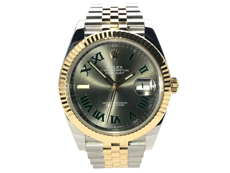 Rolex Datejust 41 Edelstahl Gelbgold 126333 Slate Jubile-Band aus 2019