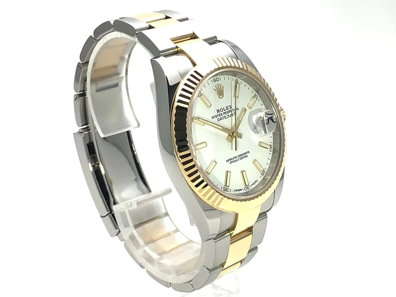 Rolex Datejust 41 Edelstahl Gelbgold 126333 Weiß aus 2017