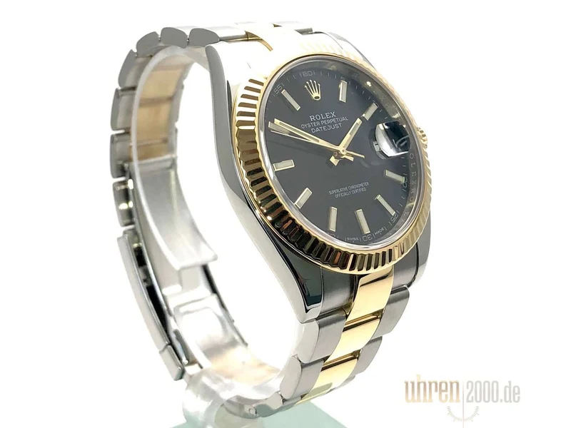 Rolex Datejust 41 Edelstahl Gelbgold 126333 Schwarz aus 2016