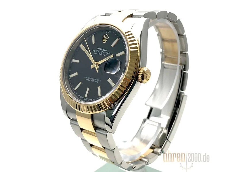 Rolex Datejust 41 Edelstahl Gelbgold 126333 Schwarz aus 2016