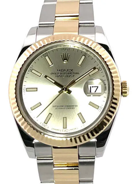 Rolex Datejust 41 Edelstahl Gelbgold 126333 Silber
