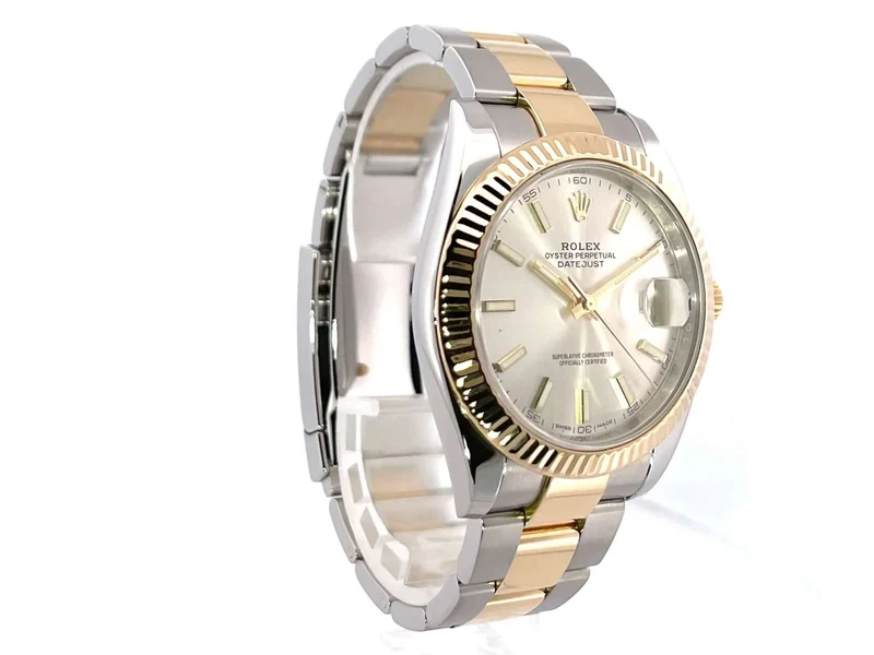 Rolex Datejust 41 Edelstahl Gelbgold 126333 Silber