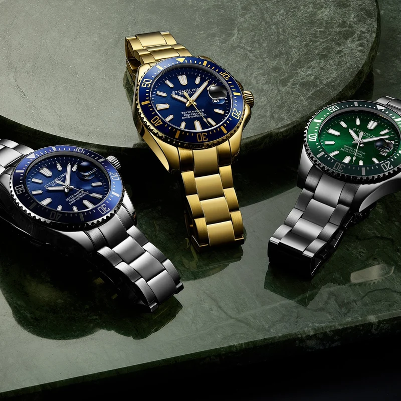 Stührling Depthmaster 3950A Quartz 42mm Diver