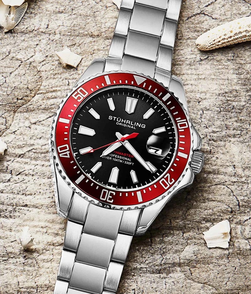 Stührling Depthmaster 3950A Quartz 42mm Diver