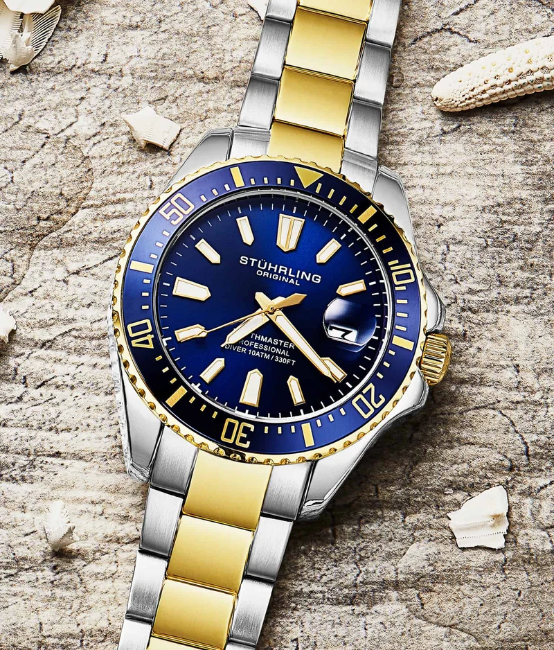 Stührling Depthmaster 3950A Quartz 42mm Diver