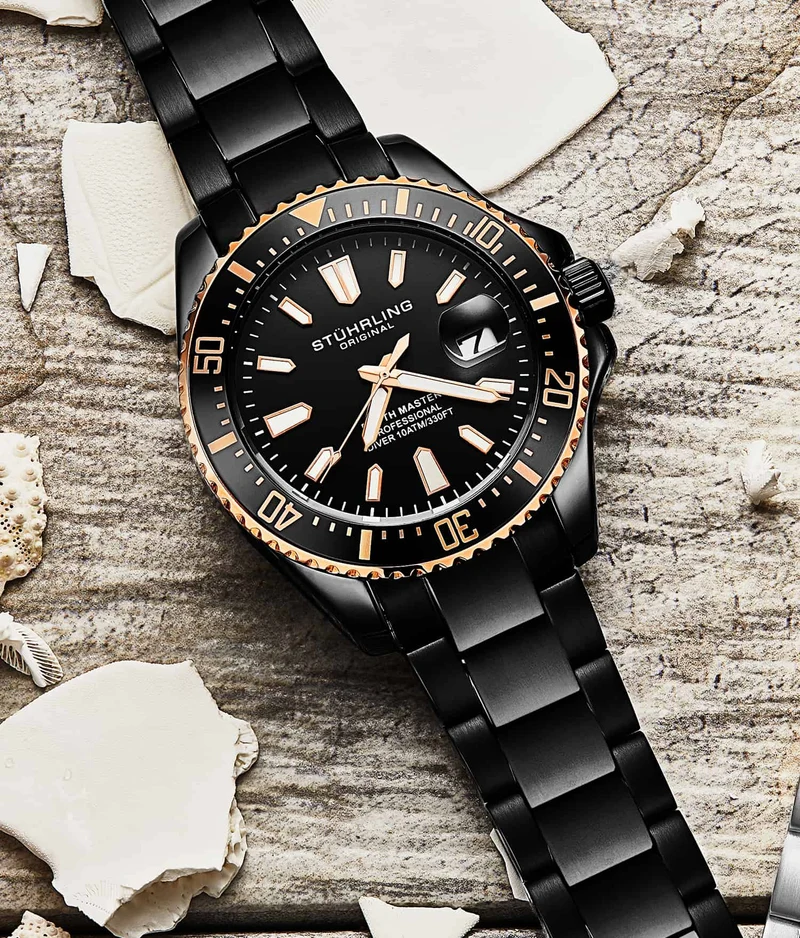 Stührling Depthmaster 3950A Quartz 42mm Diver