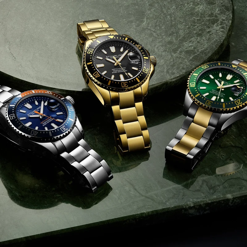 Stührling Depthmaster 3950A Quartz 42mm Diver