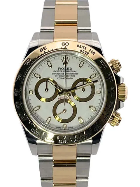 Rolex Daytona Edelstahl - Gelbgold 116503 Weiss