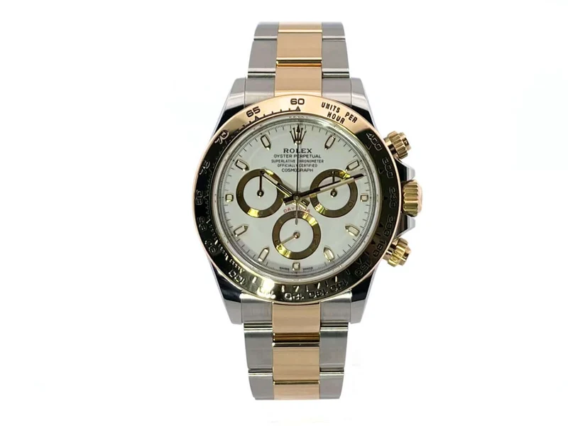 Rolex Daytona Edelstahl - Gelbgold 116503 Weiss
