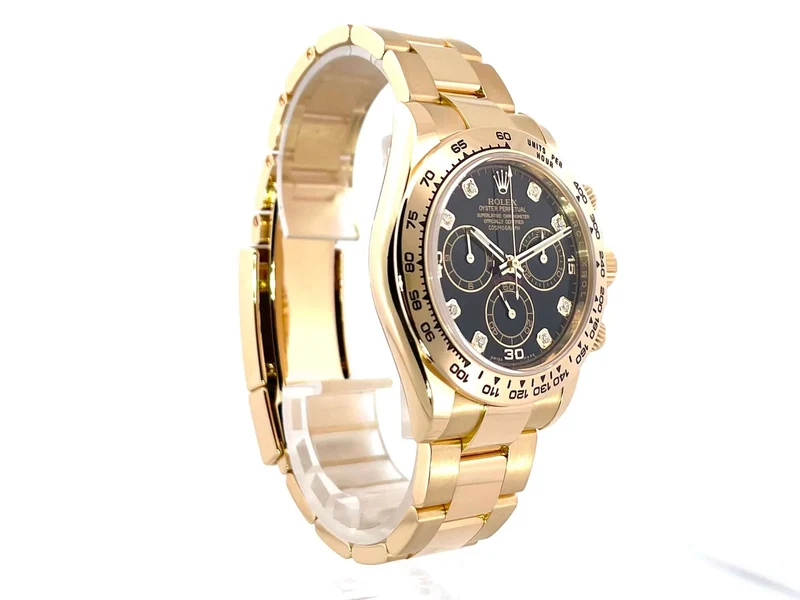 Rolex Cosmograph Daytona Gelbgold 116508 Schwarz Diamant