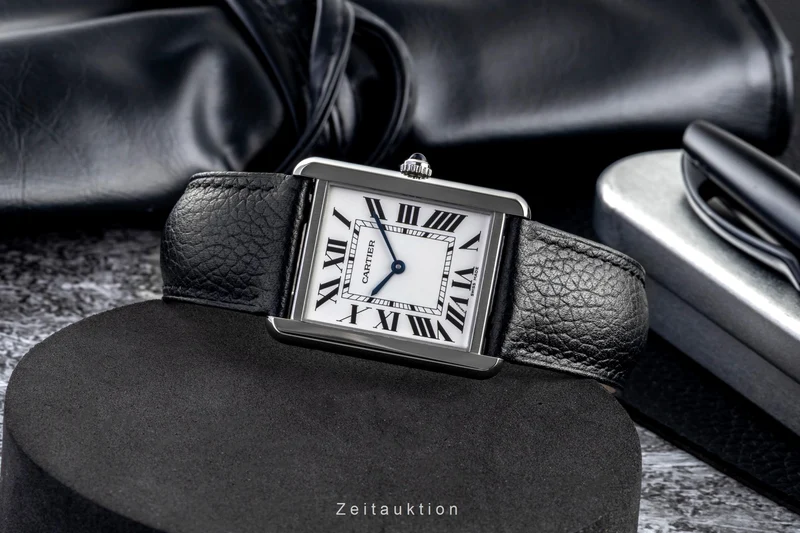 Cartier Tank steel quartz men's watch WSTA0028 [2601083]