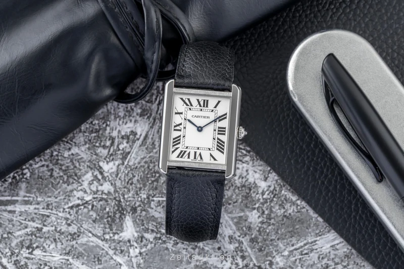 Cartier Tank steel quartz men's watch WSTA0028 [2601083]