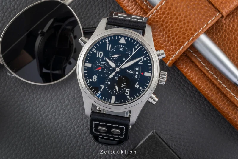 IWC Fliegerchronograph chronograph steel automatic men's watch IW377801 [2600890]