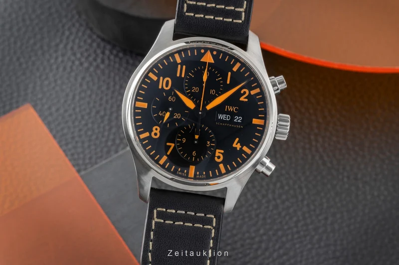 IWC Fliegerchronograph chronograph steel automatic men's watch IW377730 [2601224]