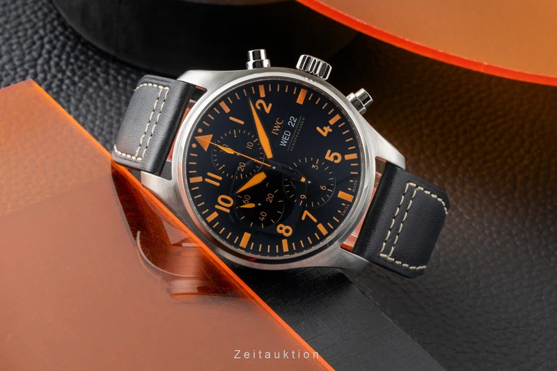 IWC Fliegerchronograph chronograph steel automatic men's watch IW377730 [2601224]