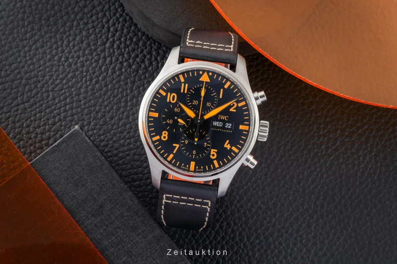 IWC Fliegerchronograph chronograph steel automatic men's watch IW377730 [2601224]