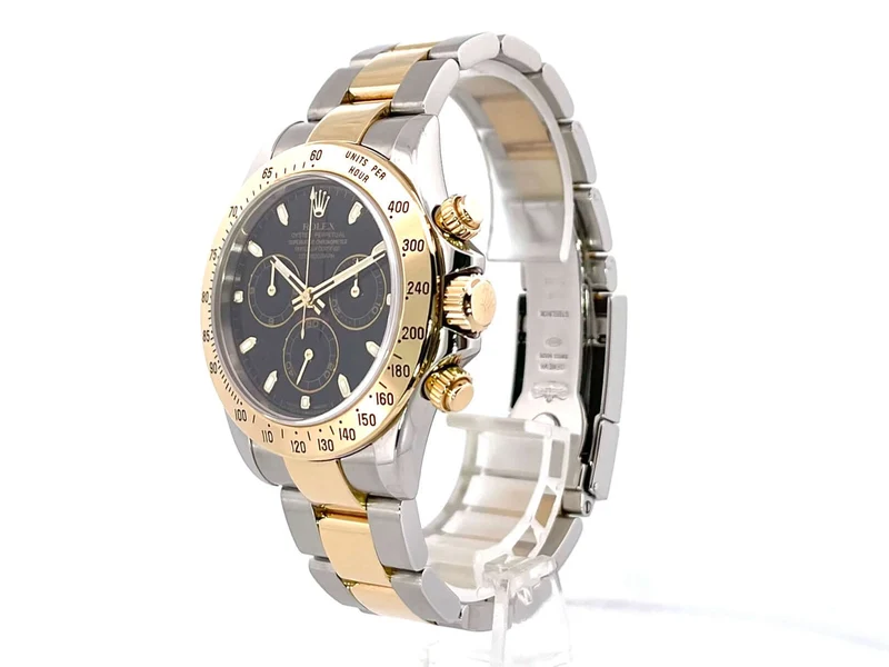 Rolex Daytona Edelstahl - Gelbgold 116523 Schwarz