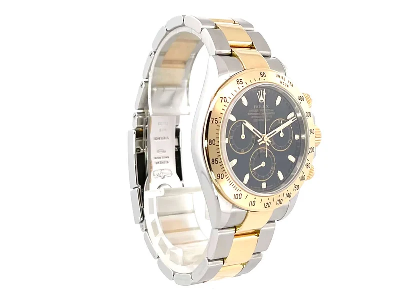 Rolex Daytona Edelstahl - Gelbgold 116523 Schwarz