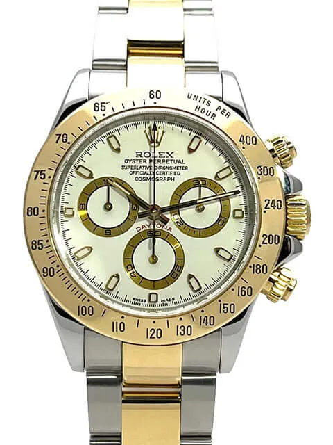 Rolex Daytona Edelstahl - Gelbgold 116523 Weiß