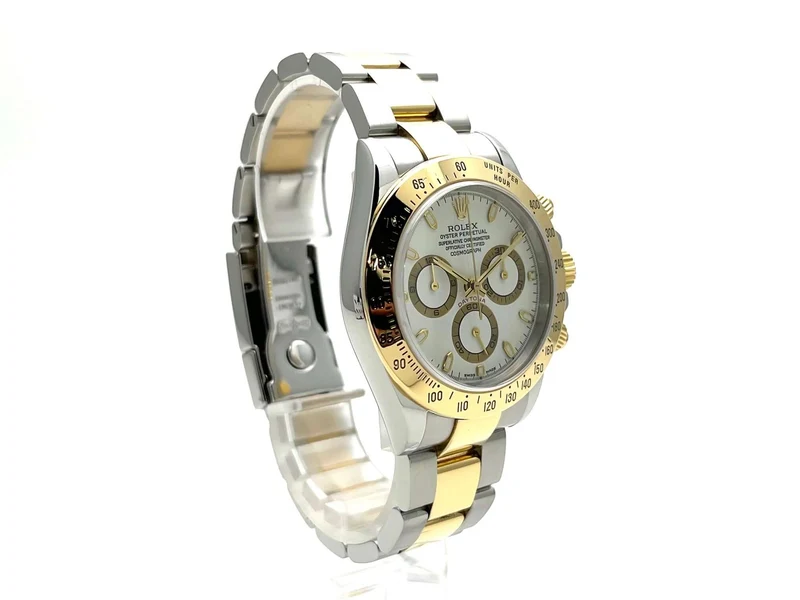 Rolex Daytona Edelstahl - Gelbgold 116523 Weiß