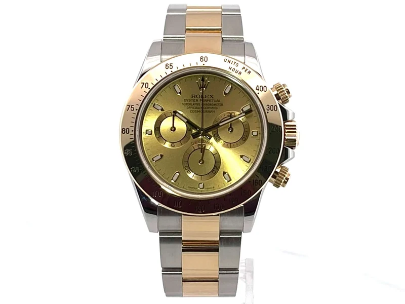 Rolex Daytona Edelstahl - Gelbgold 116523 Champagner aus 2011 LC100