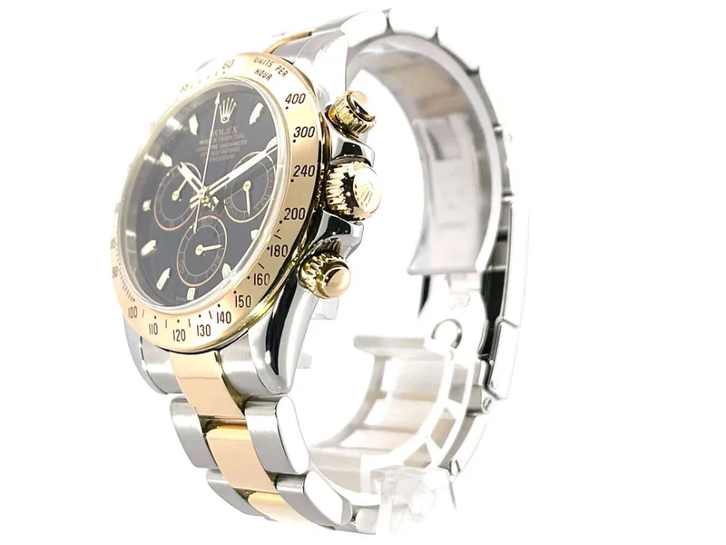 Rolex Daytona Edelstahl - Gelbgold 116523 Schwarz aus 2008 M-Serie