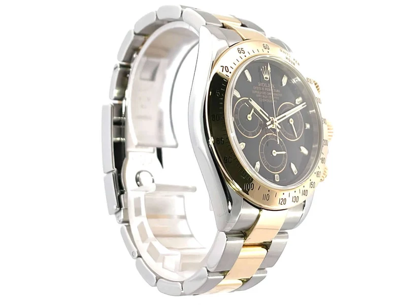 Rolex Daytona Edelstahl - Gelbgold 116523 Schwarz aus 2008 M-Serie