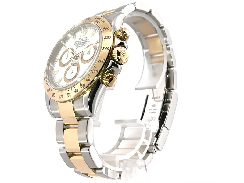 Rolex Daytona Edelstahl - Gelbgold 116523 Weiß aus 2008