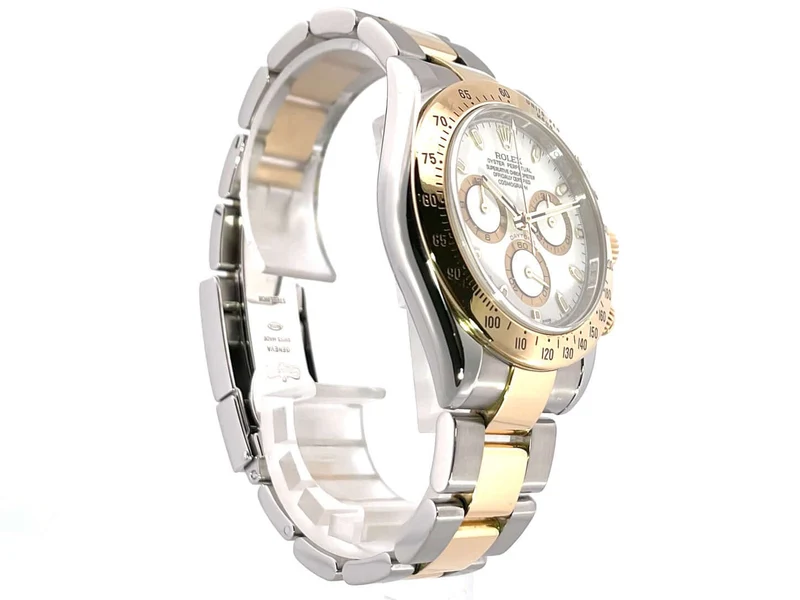 Rolex Daytona Edelstahl - Gelbgold 116523 Weiß aus 2008