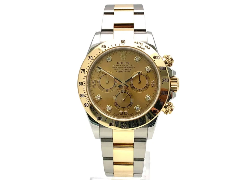 Rolex Daytona Cosmograph 116523 Champagner Diamant aus 2014 LC100