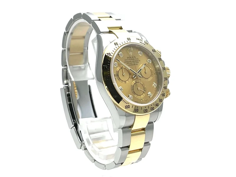 Rolex Daytona Cosmograph 116523 Champagner Diamant aus 2014 LC100