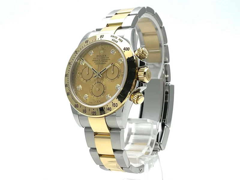 Rolex Daytona Cosmograph 116523 Champagner Diamant aus 2014 LC100