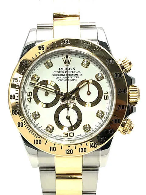 Rolex Daytona Cosmograph 116523 Weiß Diamant aus 2015 LC100