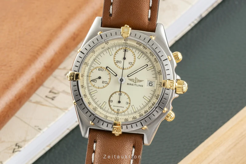 Breitling Chronomat chronograph gilt / steel automatic men's watch 81950 [2301510]
