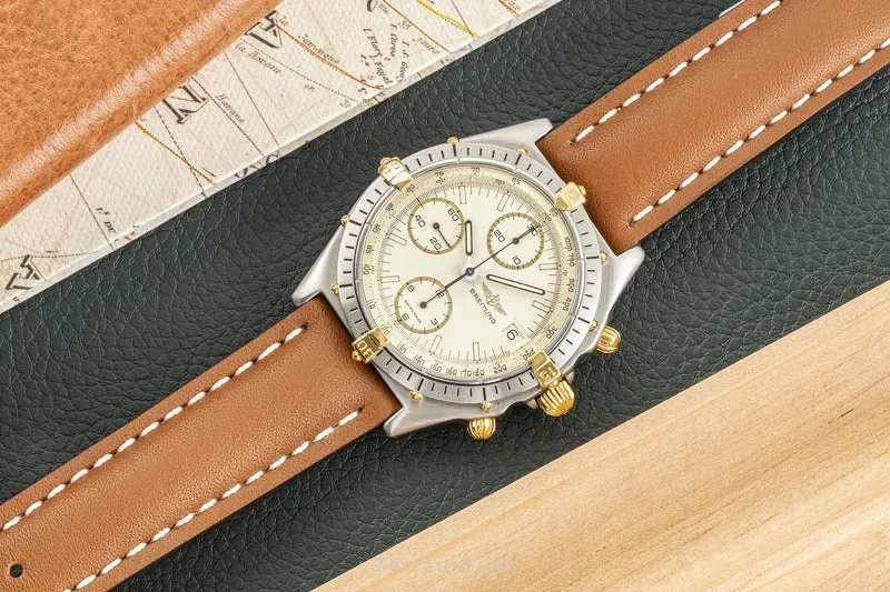 Breitling Chronomat chronograph gilt / steel automatic men's watch 81950 [2301510]