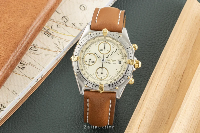 Breitling Chronomat chronograph gilt / steel automatic men's watch 81950 [2301510]