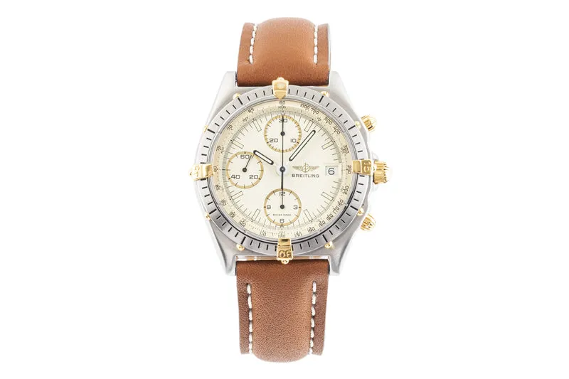 Breitling Chronomat chronograph gilt / steel automatic men's watch 81950 [2301510]