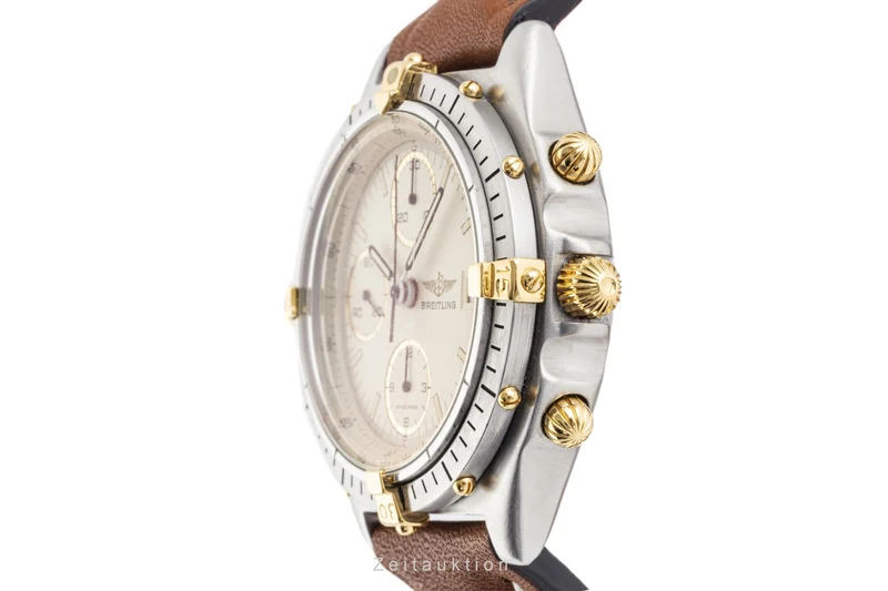 Breitling Chronomat chronograph gilt / steel automatic men's watch 81950 [2301510]