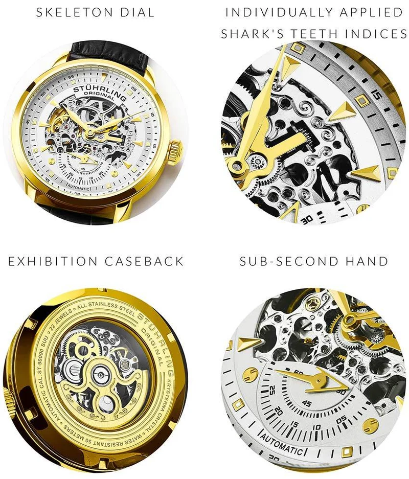 Stührling Executive 133 Automatic 44mm Skeleton