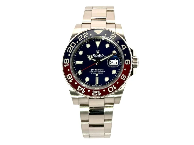 Rolex GMT Master II Weißgold 126719BLRO Blau