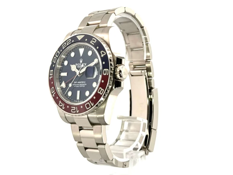 Rolex GMT Master II Weißgold 126719BLRO Blau
