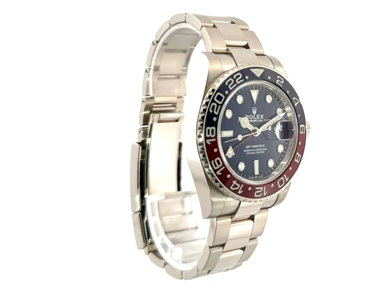 Rolex GMT Master II Weißgold 126719BLRO Blau