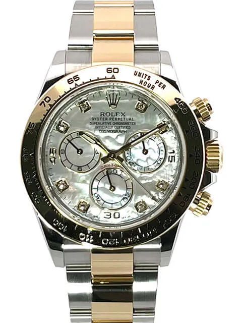 Rolex Daytona Edelstahl - Gelbgold 116503 Perlmutt Diamant