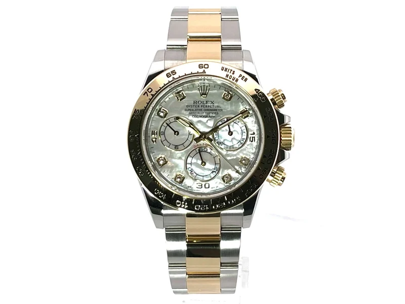 Rolex Daytona Edelstahl - Gelbgold 116503 Perlmutt Diamant